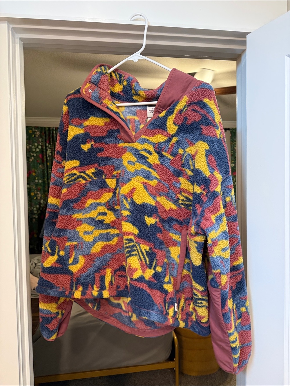 The North Face Multicolor Fleece Pullover - Navy, Yellow, Maroon